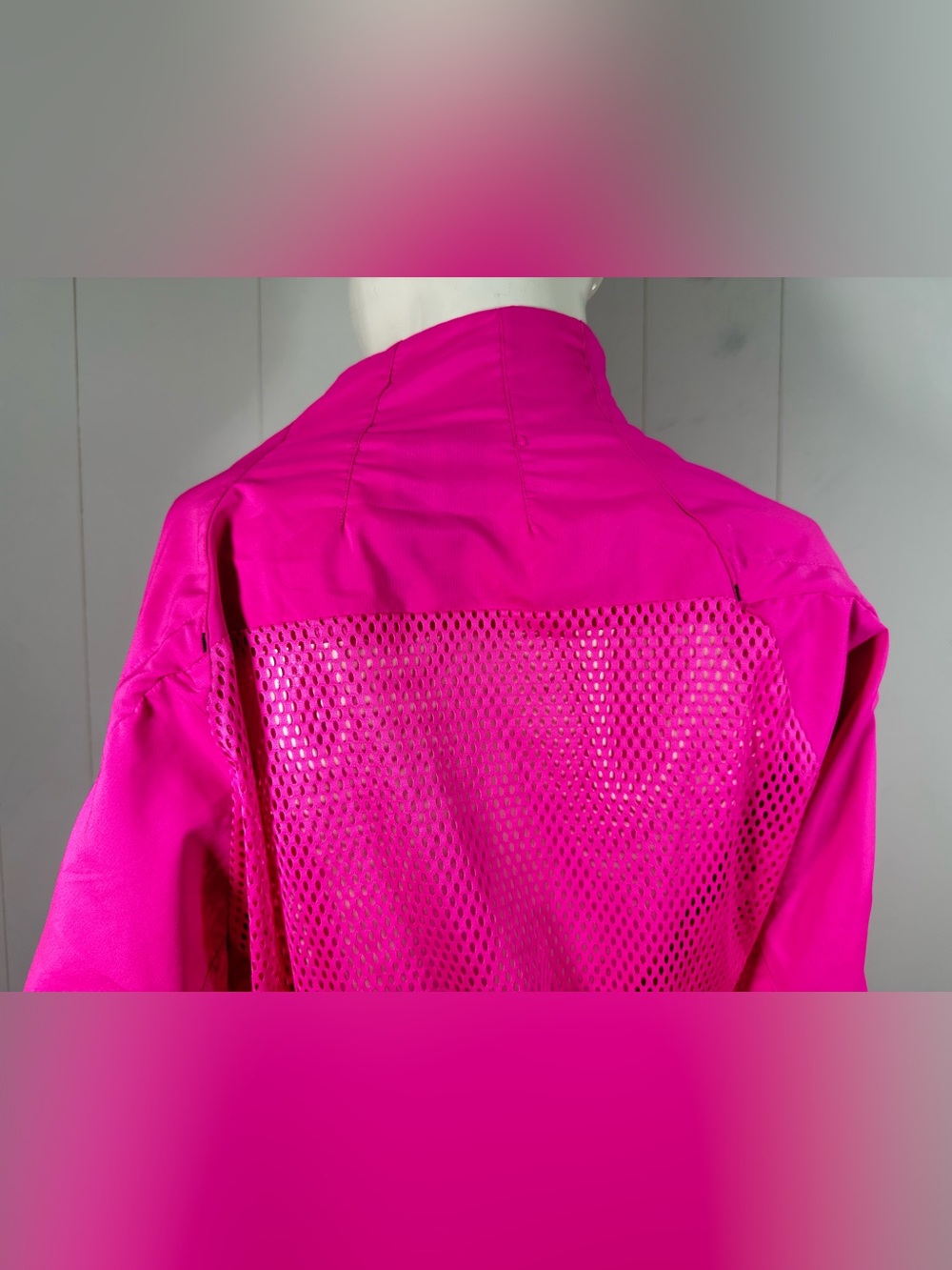Adidas Sz XS Primeblue Women's Pink Cropped Track Jacket Mesh Back Full Zip - Picture 6 of 11